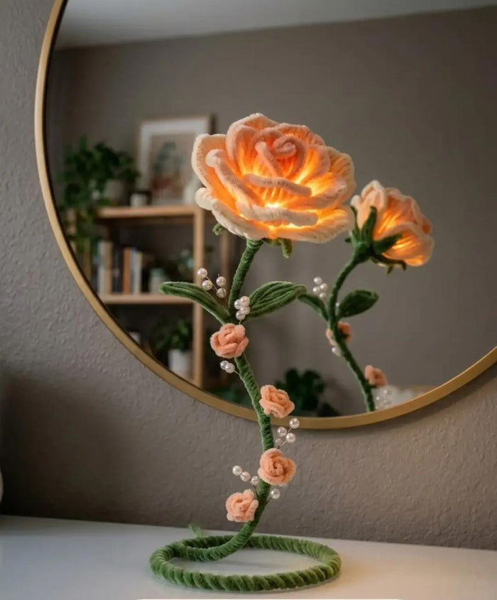 Pipe cleaner flower lamp