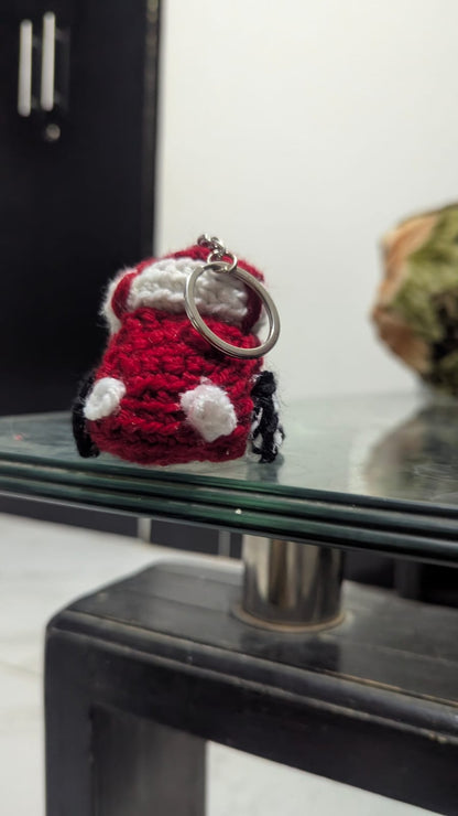 Handmade crochet car keychain