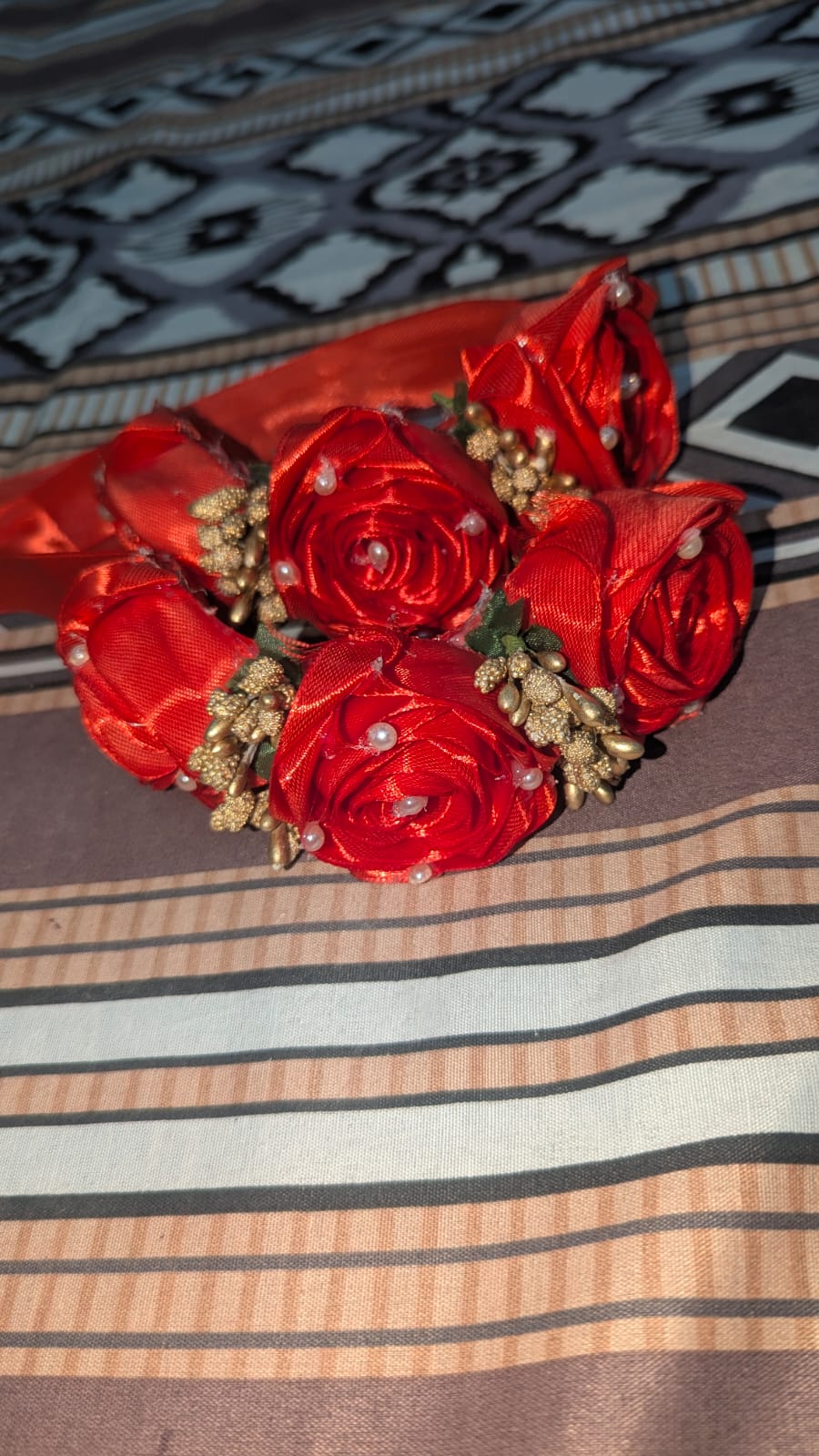 Handmade ribbon gajra set