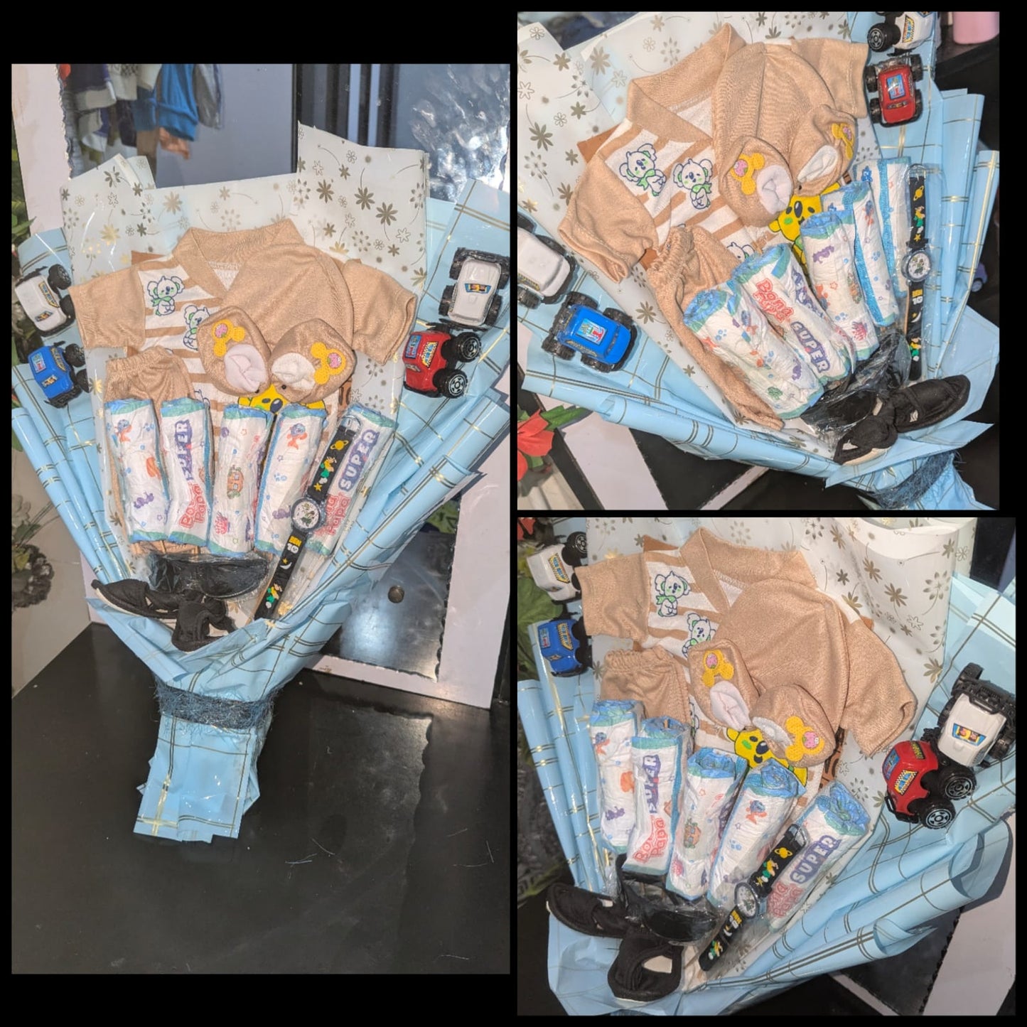Customize baby boy bouquet