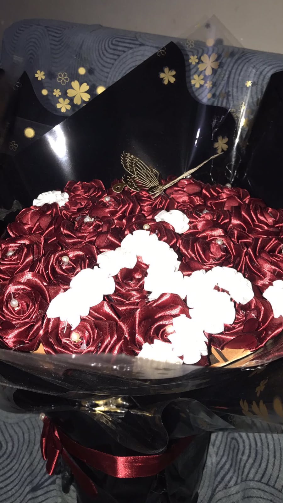 Customize ribbon flower bouqet