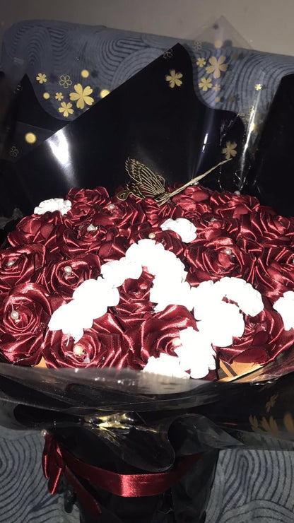 Customize ribbon flower bouqet